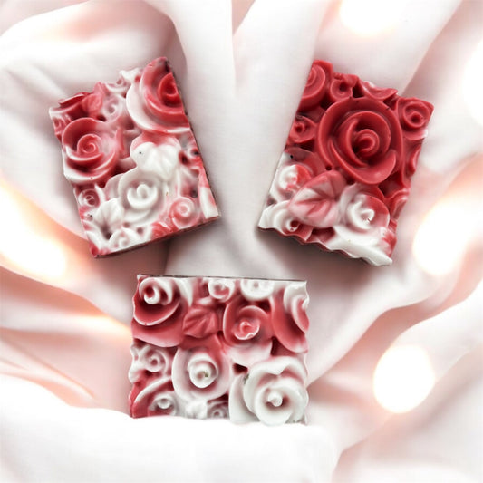 Bar of soap with roses